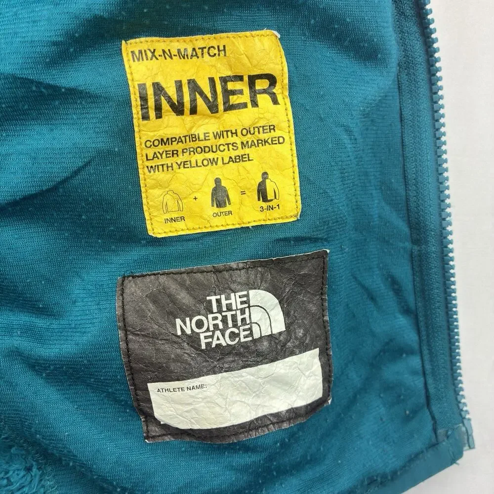 The North Face Osito Fleece Jacket Girls L 14/16 Blue Full Zip High Pile